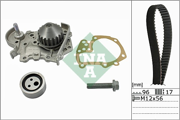 Set pompa apa + curea dintata (530019131 INA) DACIA,NISSAN,RENAULT