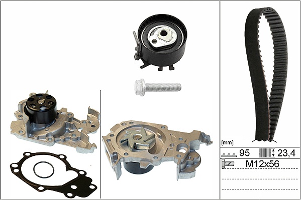 Set pompa apa + curea dintata (530019530 INA) DACIA,NISSAN,RENAULT