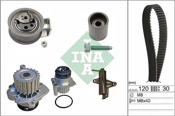 Set pompa apa + curea dintata (530034031 INA) AUDI,VW