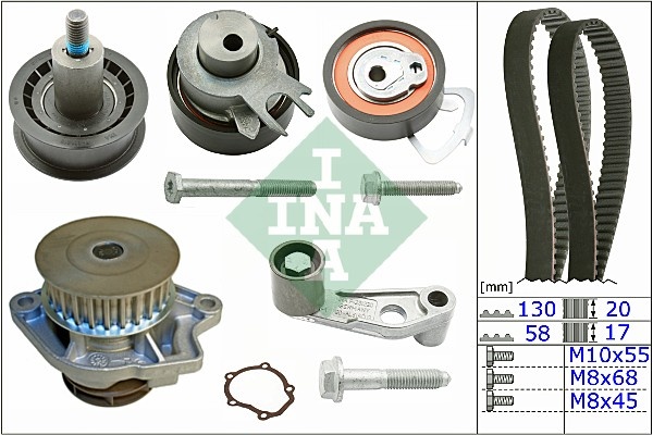 Set pompa apa + curea dintata (530036030 INA) SEAT,VW