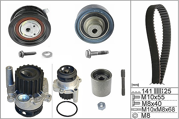 Set pompa apa + curea dintata (530036132 INA) SEAT,SKODA,VW