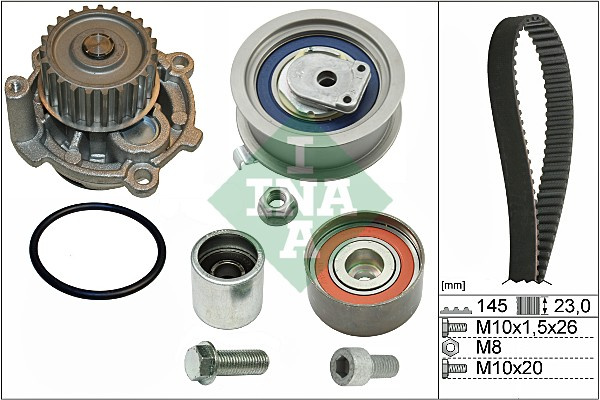 Set pompa apa + curea dintata (530037430 INA) AUDI,VW