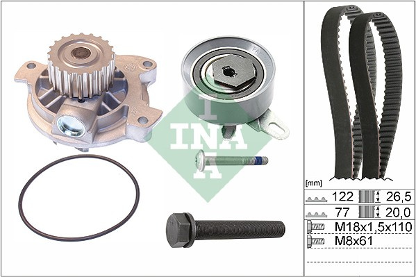 Set pompa apa + curea dintata (530040630 INA) VW