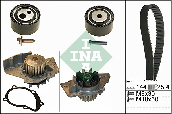 Set pompa apa + curea dintata (530047430 INA) Citroen,FIAT,PEUGEOT