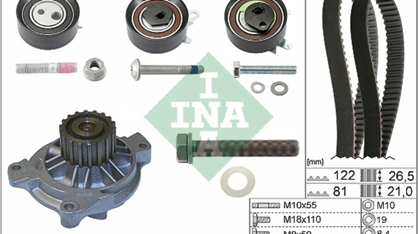 Set pompa apa + curea dintata (530048431 INA) VOLVO