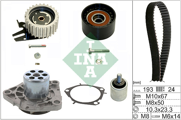 Set pompa apa + curea dintata (530061930 INA) OPEL,SAAB,VAUXHALL