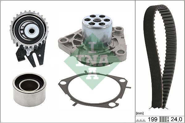 Set pompa apa + curea dintata (530062530 INA) ALFA ROMEO,FIAT,LANCIA
