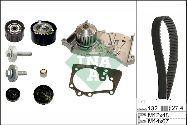 Set pompa apa + curea dintata (530063930 INA) RENAULT