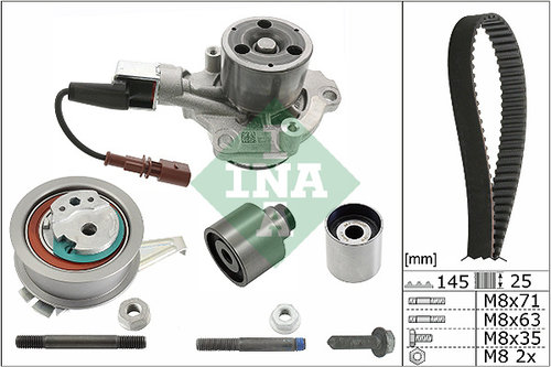 Set pompa apa + curea dintata (530065030 INA) AUDI,SEAT,SKODA,VW