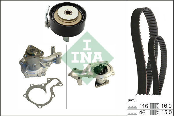Set pompa apa + curea dintata (530074530 INA) FORD