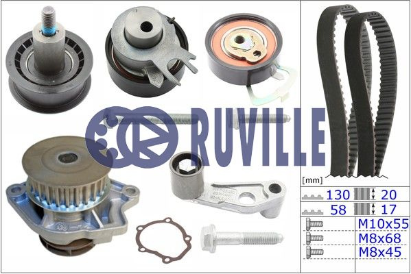 Set pompa apa + curea dintata (55456701 EVR) AUDI,SEAT,SKODA,VW,VW (SVW)