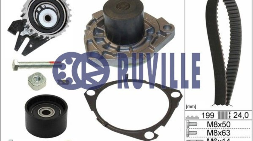 Set pompa apa + curea dintata (56036711 EVR) ALFA ROMEO,CADILLAC,CHEVROLET,CHRYSLER,FIAT,HOLDEN,JEEP,LANCIA,OPEL,SAAB,SUZUKI,VAUXHALL