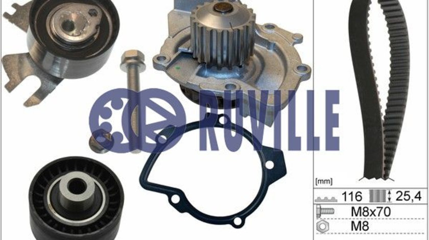 Set pompa apa + curea dintata (56658701 EVR) Citroen,FIAT,FORD,PEUGEOT