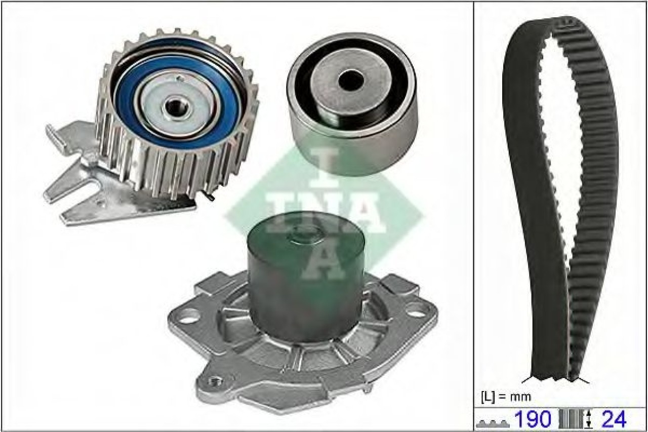 Set pompa apa + curea dintata ALFA ROMEO 166 (936) (1998 - 2007) INA 530 0620 30 piesa NOUA