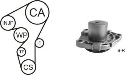 Set pompa apa + curea dintata ALFA ROMEO BRERA (939) (2006 - 2010) AIRTEX WPK-1702R02 piesa NOUA