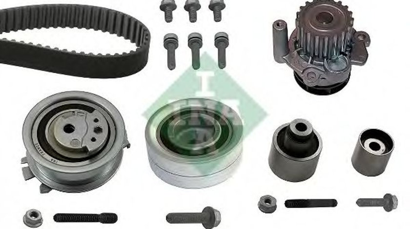 Set pompa apa + curea dintata AUDI A4 Allroad (8KH, B8) (2009 - 2016) INA 530 0550 32 piesa NOUA