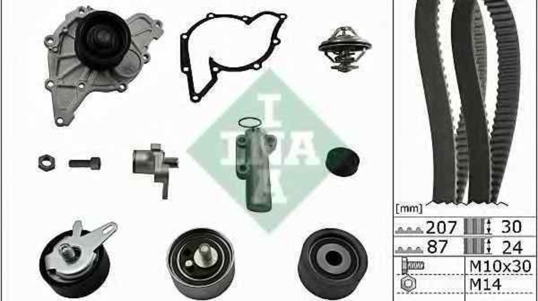 Set pompa apa + curea dintata AUDI A4 Avant 8E5 B6 INA 530 0539 30