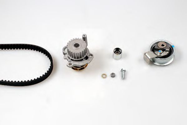 Set pompa apa + curea dintata AUDI A4 Avant (8ED, B7) (2004 - 2008) HEPU PK05475 piesa NOUA