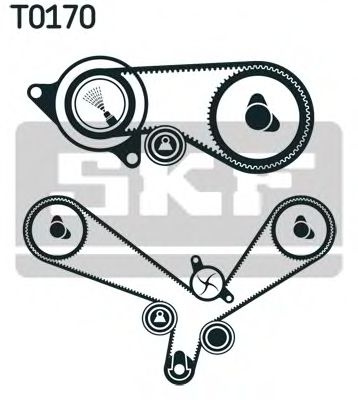 Set pompa apa + curea dintata AUDI A4 Cabriolet (8H7, B6, 8HE, B7) (2002 - 2009) SKF VKMC 01952 piesa NOUA