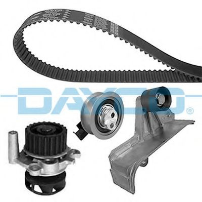Set pompa apa + curea dintata AUDI A4 Cabriolet (8H7, B6, 8HE, B7) (2002 - 2009) DAYCO KTBWP9750 piesa NOUA