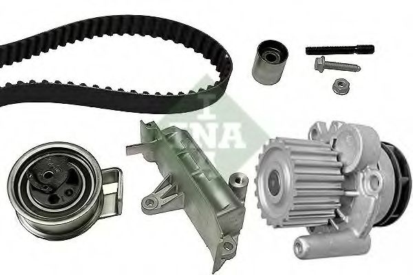 Set pompa apa + curea dintata AUDI A6 (4B2, C5) (1997 - 2005) INA 530 0090 30 piesa NOUA
