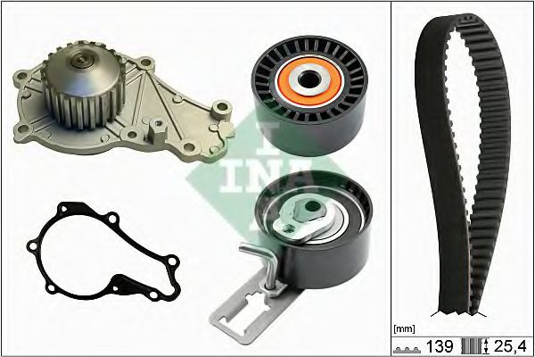 Set pompa apa + curea dintata CITROEN C3 II (2009 - 2016) INA 530 0577 30 piesa NOUA