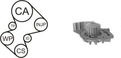 Set pompa apa + curea dintata CITROEN C5 I (DC) (2001 - 2004) AIRTEX WPK-169003 piesa NOUA