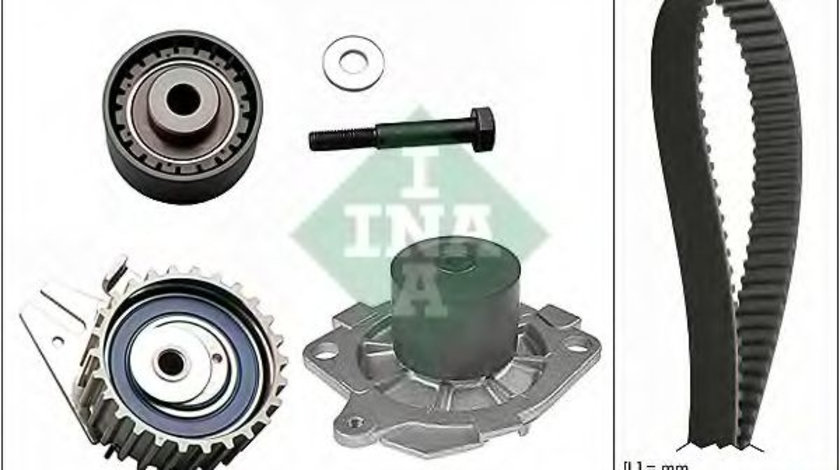 Set pompa apa + curea dintata FIAT BRAVA (182) (1995 - 2003) INA 530 0623 30 piesa NOUA