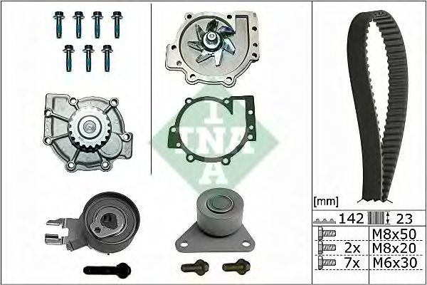 Set pompa apa + curea dintata FORD KUGA I (2008 - 2016) INA 530 0467 30 piesa NOUA