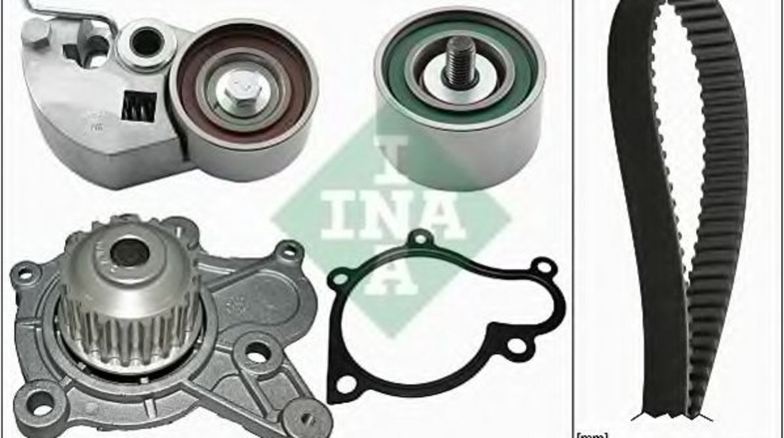 Set pompa apa + curea dintata HYUNDAI MATRIX (FC) (2001 - 2010) INA 530 0542 30 piesa NOUA