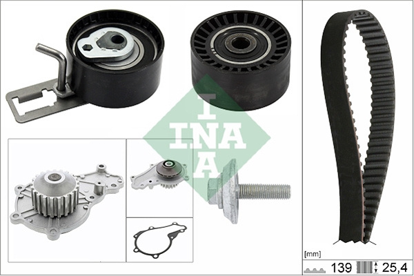 Set Pompa Apa + Curea Dintata Ina Citroën 530 0577 30