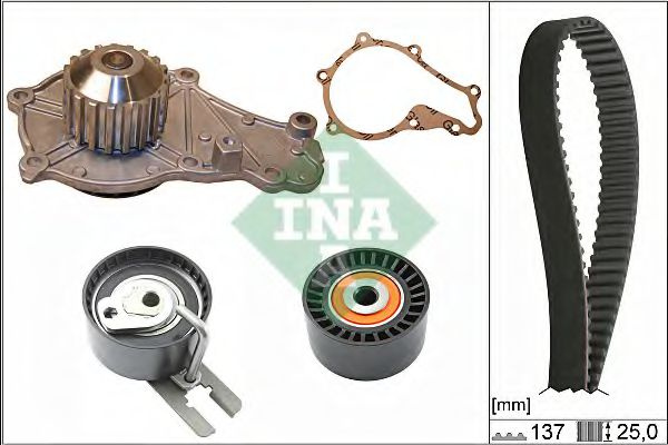 Set pompa apa + curea dintata MAZDA 3 (BL) (2008 - 2016) INA 530 0632 30 piesa NOUA