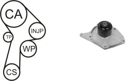 Set pompa apa + curea dintata NISSAN ALMERA II Hatchback (N16) (2000 - 2016) AIRTEX WPK-165701 piesa...