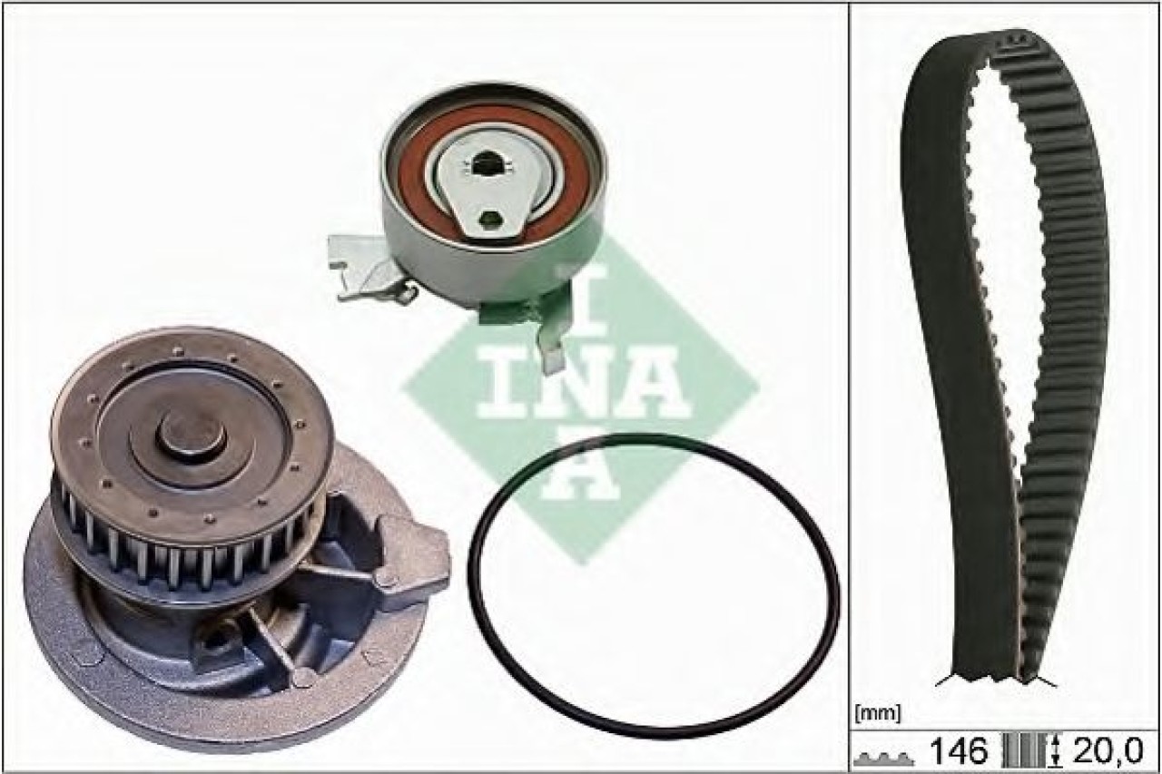 Set pompa apa + curea dintata OPEL VECTRA B Combi (31) (1996 - 2003) INA 530 0147 30 piesa NOUA