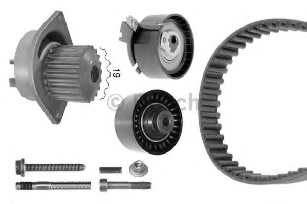 Set pompa apa + curea dintata PEUGEOT 1007 (KM) (2005 - 2016) BOSCH 1 987 948 711 piesa NOUA