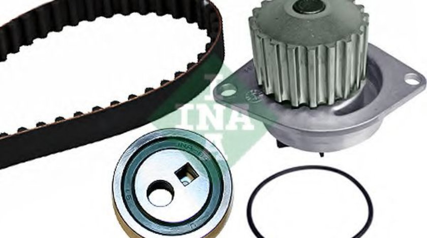 Set pompa apa + curea dintata PEUGEOT 106 II (1) (1996 - 2016) INA 530 0252 30 piesa NOUA