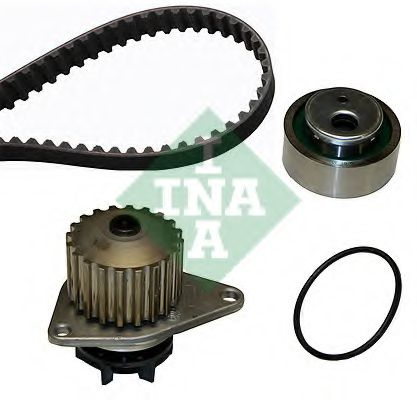Set pompa apa + curea dintata PEUGEOT 206 Hatchback (2A/C) (1998 - 2016) INA 530 0016 30 piesa NOUA