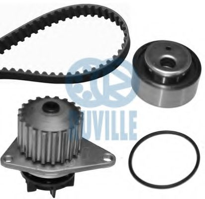 Set pompa apa + curea dintata PEUGEOT 206 Hatchback (2A/C) (1998 - 2016) RUVILLE 56600701 piesa NOUA