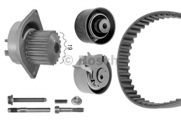 Set pompa apa + curea dintata PEUGEOT 307 Estate (3E) (2002 - 2016) BOSCH 1 987 948 712 piesa NOUA