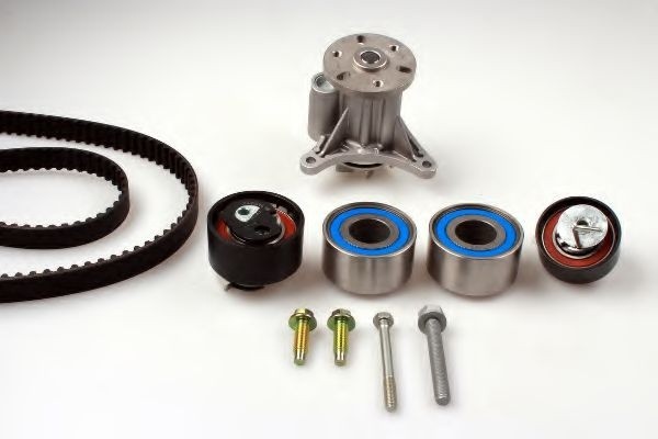 Set pompa apa + curea dintata PEUGEOT 407 (6D) (2004 - 2016) HEPU PK08090 piesa NOUA