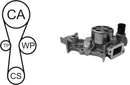 Set pompa apa + curea dintata RENAULT CLIO II (BB0/1/2, CB0/1/2) (1998 - 2005) AIRTEX WPK-181801 pie...