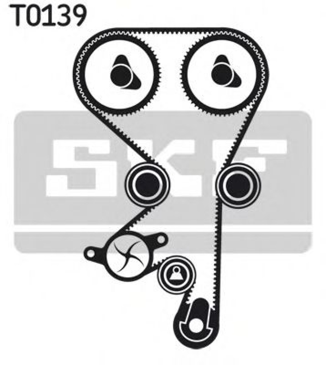 Set pompa apa + curea dintata SAAB 9-3 Combi (YS3F) (2005 - 2016) SKF VKMC 05156-3 piesa NOUA