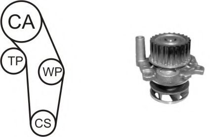 Set pompa apa + curea dintata SEAT CORDOBA (6L2) (2002 - 2009) AIRTEX WPK-937701 piesa NOUA