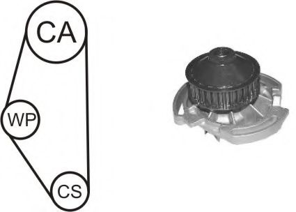 Set pompa apa + curea dintata SEAT IBIZA II (6K1) (1993 - 1999) AIRTEX WPK-139701 piesa NOUA