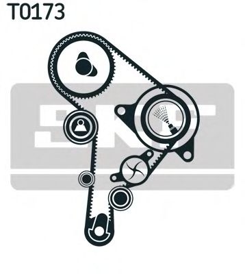 Set pompa apa + curea dintata SEAT LEON (1M1) (1999 - 2006) SKF VKMC 01130 piesa NOUA