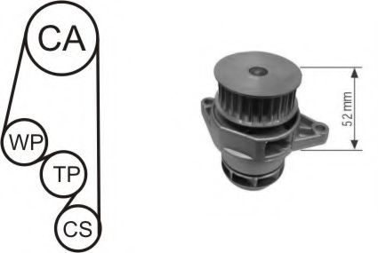 Set pompa apa + curea dintata SKODA OCTAVIA I Combi (1U5) (1998 - 2010) AIRTEX WPK-153002 piesa NOUA