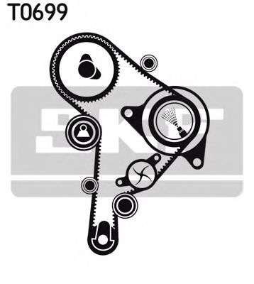 Set pompa apa + curea dintata SKODA OCTAVIA I Combi (1U5) (1998 - 2010) SKF VKMC 01251 piesa NOUA