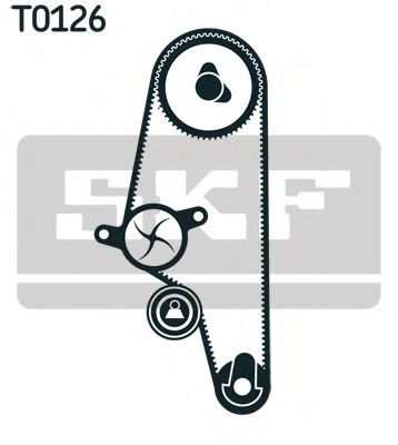 Set pompa apa + curea dintata VW CADDY II Caroserie (9K9A) (1995 - 2004) SKF VKMC 01106-2 piesa NOUA