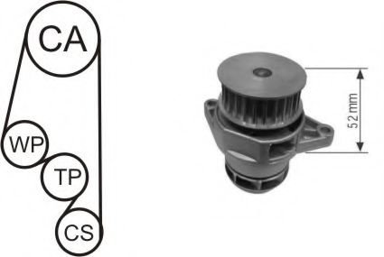 Set pompa apa + curea dintata VW CADDY II Pick-up (9U7) (1996 - 2000) AIRTEX WPK-153002 piesa NOUA
