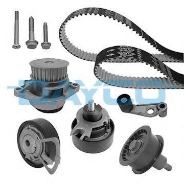 Set pompa apa + curea dintata VW CADDY III Caroserie (2KA, 2KH, 2CA, 2CH) (2004 - 2016) DAYCO KTBWP3...